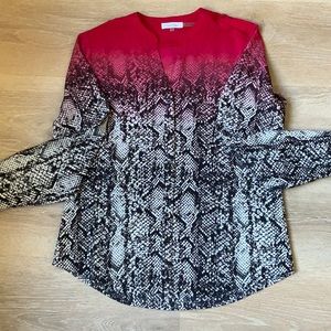 Calvin Klein Womens long sleeve blouse Medium